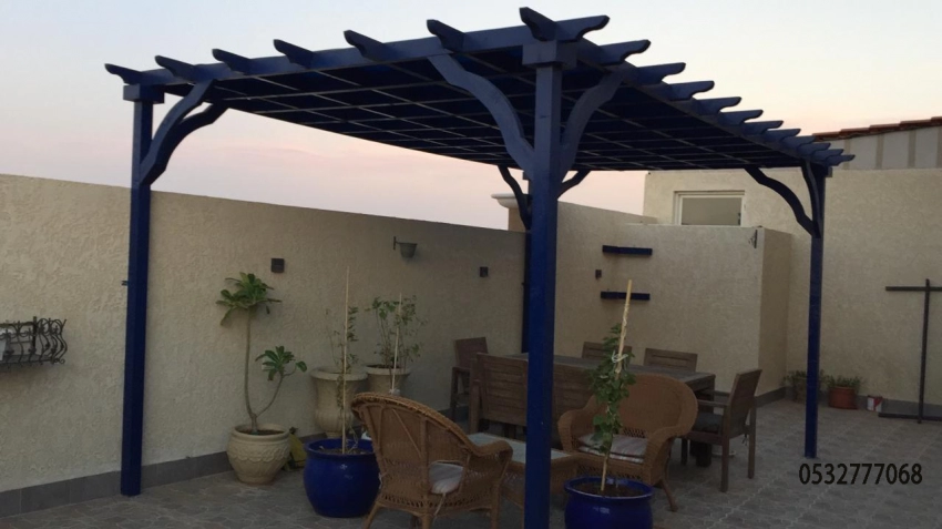 مظلات حدائق خشبية جلسات خارجية الرياض رماح والخرج والعمارية
